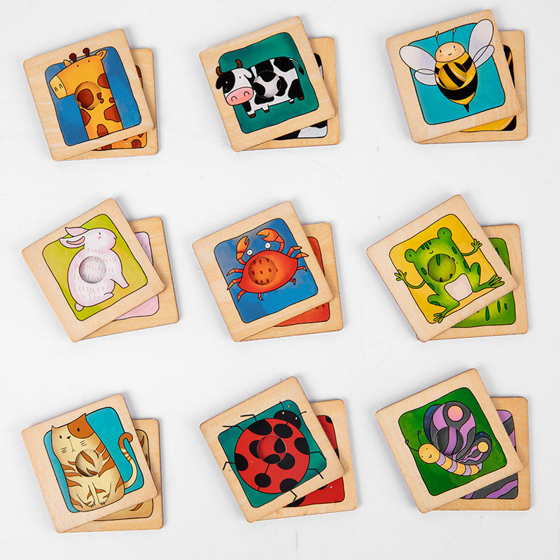 Wooden Animal Matching Puzzle Game