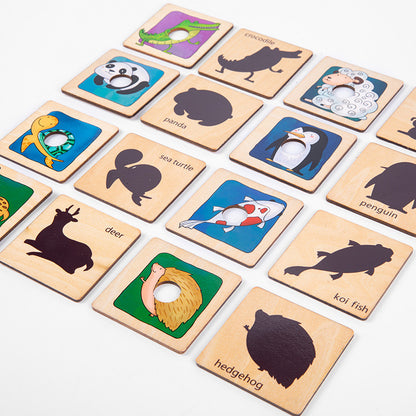 Wooden Animal Matching Puzzle Game